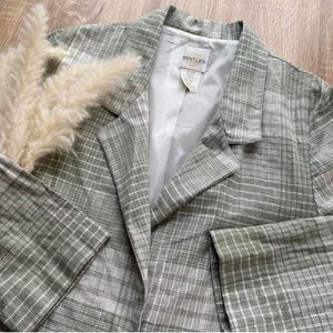Vintage Green Plaid Blazer 🌿